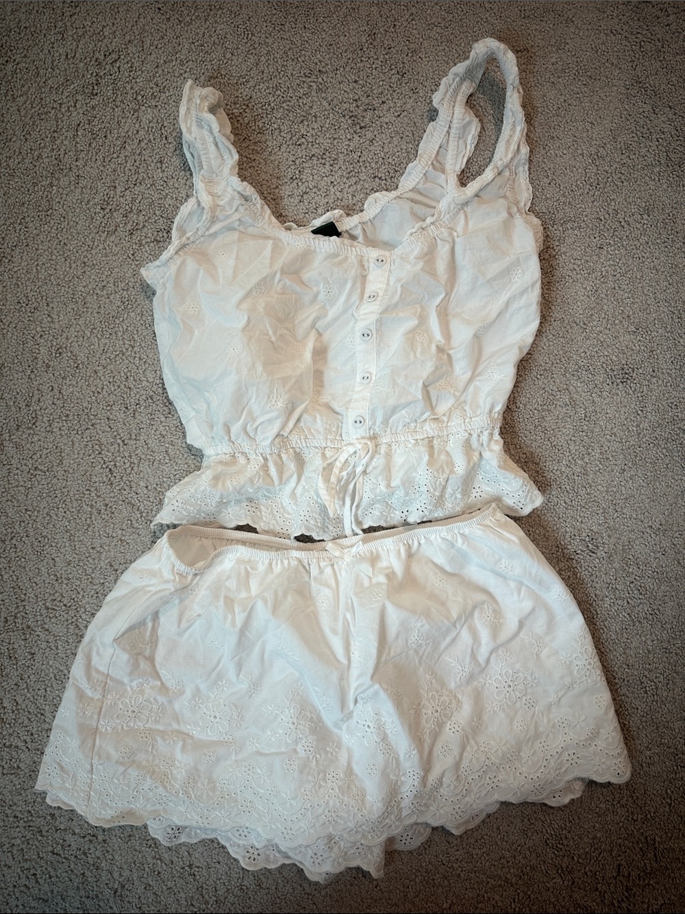 Wild fable white eyelet set